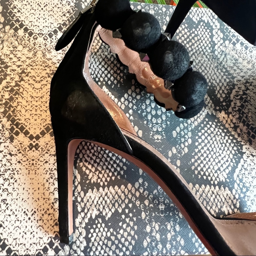 ALAIA Black Bombe Suede Ankle Strap Stilettos - Picture 14 of 17